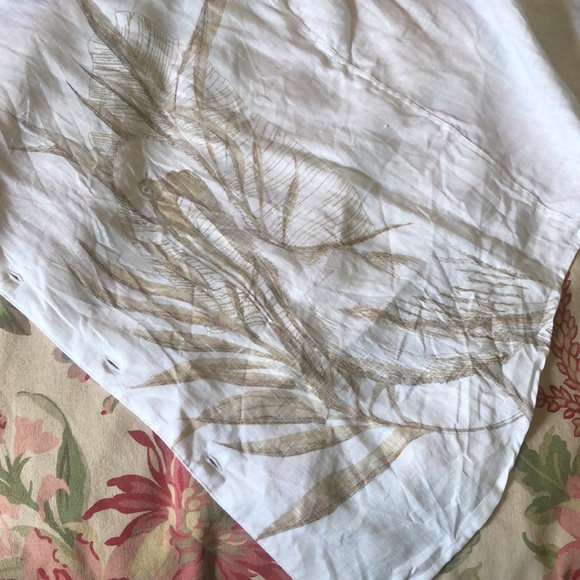 TASSO ELBA Size XXL 100% Linen Button Blouse Bird Peacock Floral LagenLook NEW - Picture 12 of 16